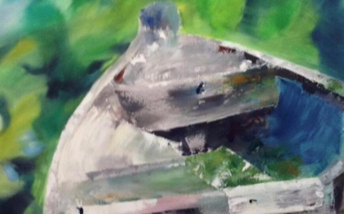 “Old Dutch Boat” by Barbara Grubba.