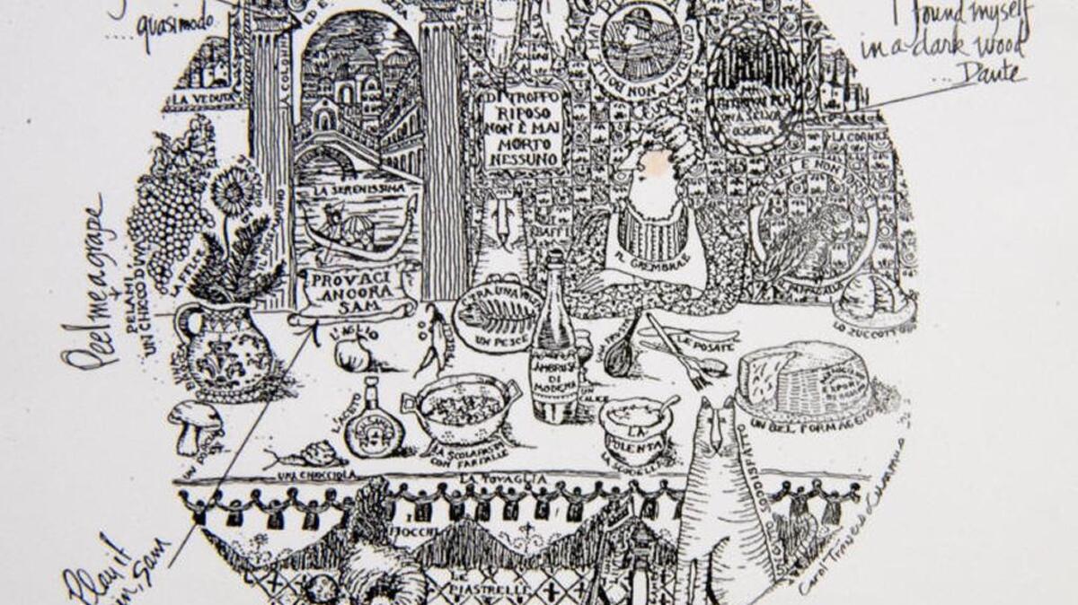The etching “Tanto Vale Che Vivesse” by Carol Travers Lummus.