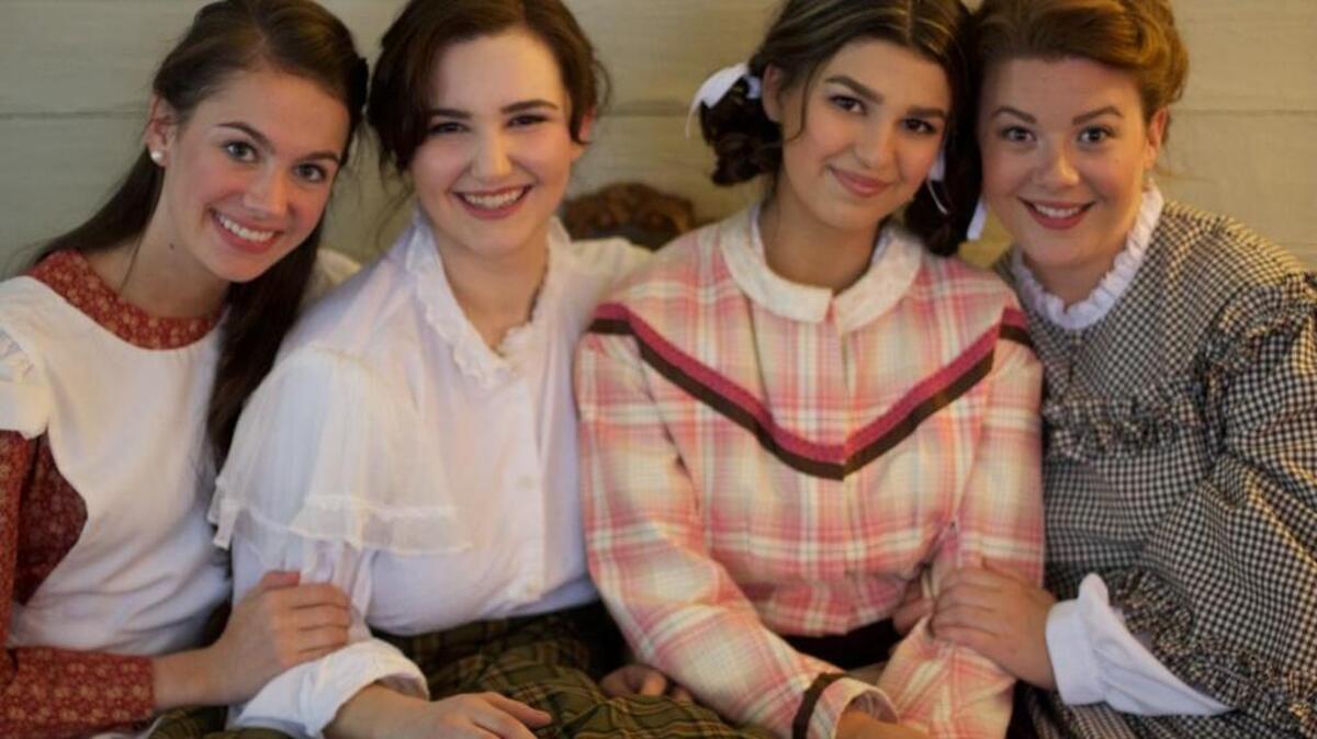Jean White, Lauren Cleland, Shannon Hegarty and Caylin Campis are featured at the March sisters in the May River Theatre production of “Little Women the Broadway Musical.”