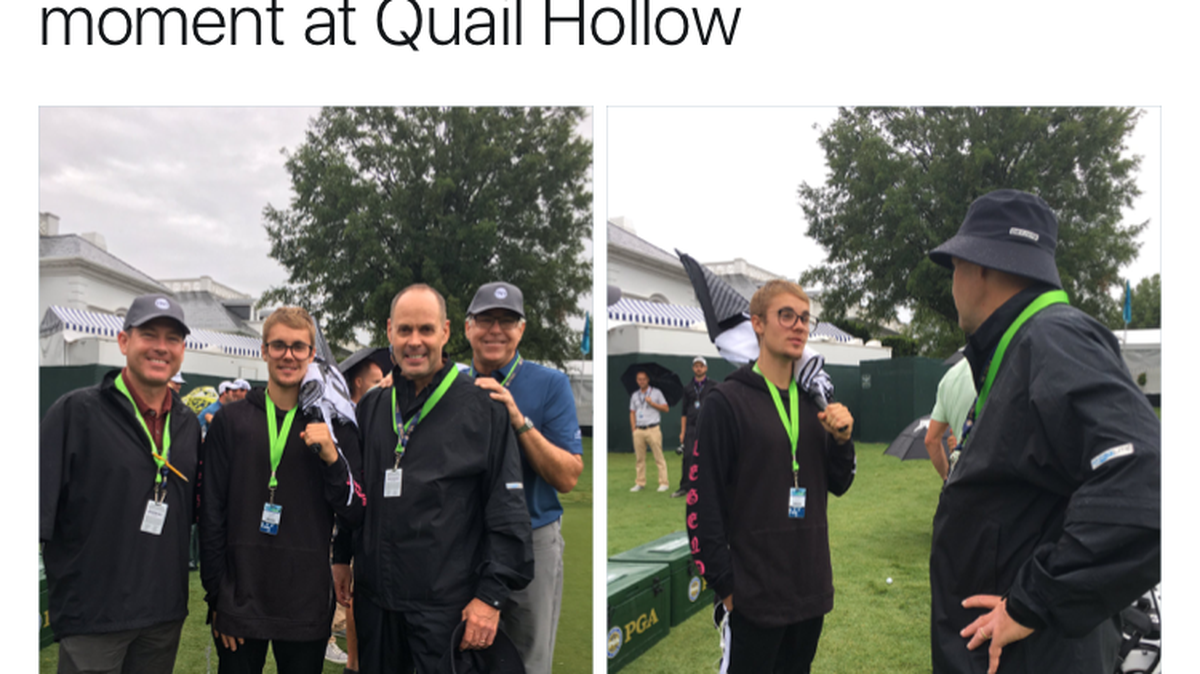 PGA America tweeted out pictures of Justin Bieber in North Carolina earlier this week. Did he make his way to South Carolina after?