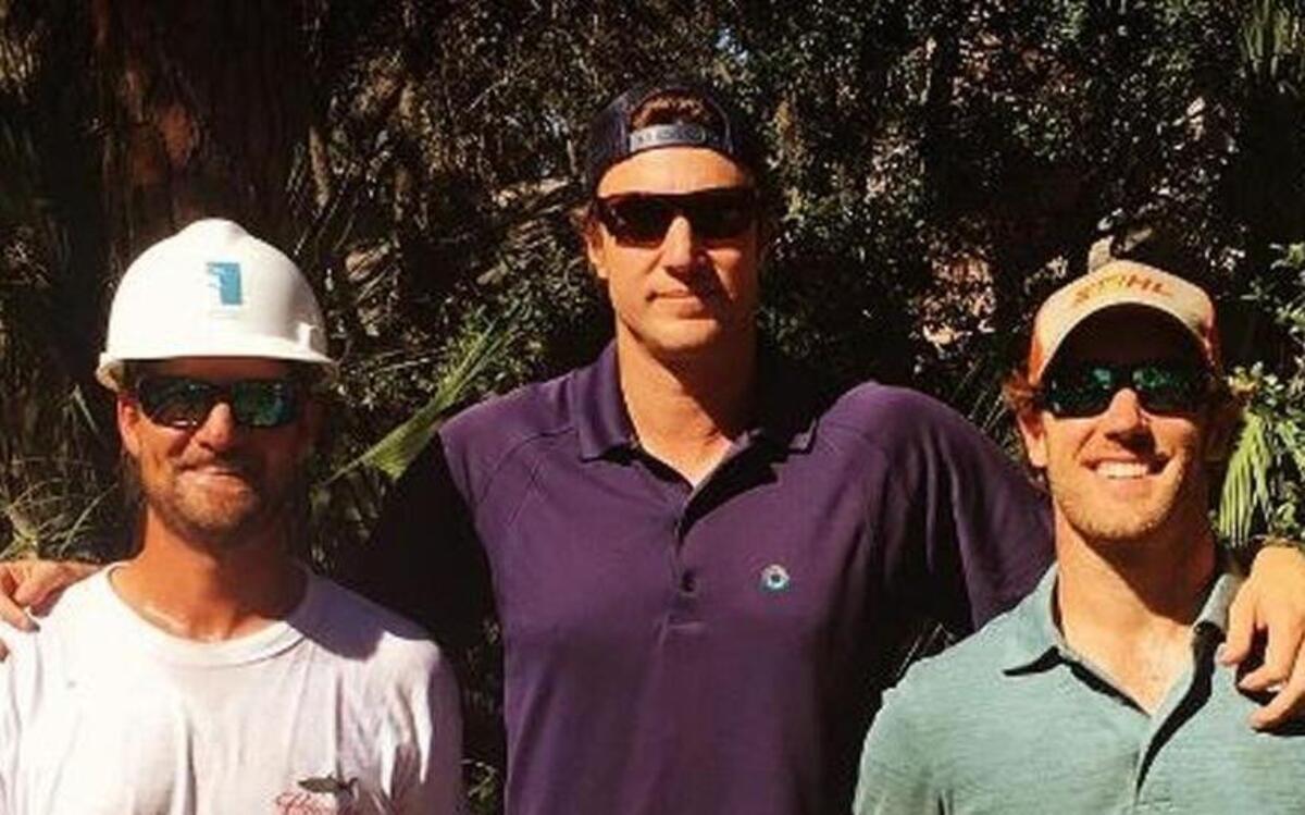 “Southern Charm” star Shep Rose poses with two friends on Oct. 13, 2016, when he visited Beaufort County.