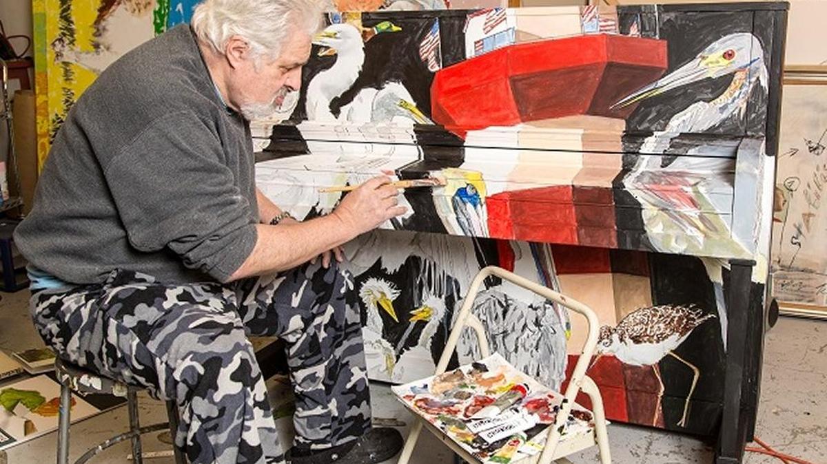 David Noyes is one of a handful of local artists who helped with “PianoPalooza” an outdoor exhibit consisting of painted pianos designed to kick off the Hilton Head International Piano Competition.