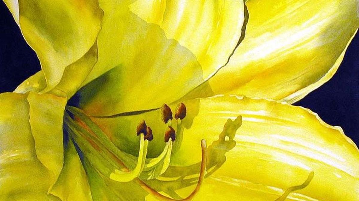 The floral paintings of Hilton Head artist LeAnn Kalita will be featured throughout May at Art+Soul in Hilton Head’s Main Street Village. Pictured here “Tequila Sunrise” by Kalita.