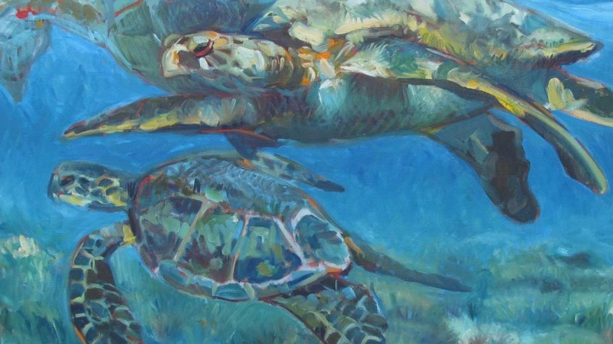 “Blues Brothers” by Paul Rossman is part of “The Animals We Love” a new exhibit at the Beaufort Art Association Gallery.