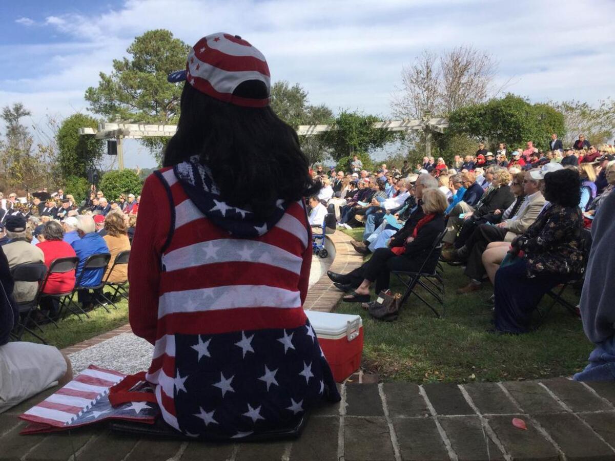 Scenes from the Veterans Day program on Friday, November 11, 2016, at Veterans Memorial Park at Shelter Cove on Hilton Head Island. The Hilton Head Area Chapter of the Military Officers Association of America sponsored the Veterans Day Program with a special tribute to Korean War Veterans. The Keynote Speaker was Jessica Garfola Wright, Maj. Gen.,(ARNG-Ret), former Undersecretary of Defense.