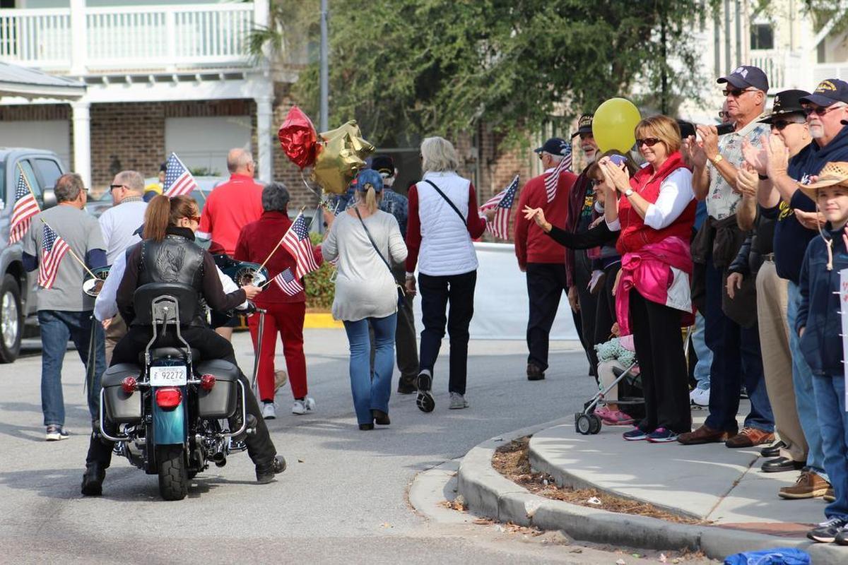 Participants marched through Old Town Bluffton Nov. 11, 2016, for the American Legion Post 205 2nd Annual Bluffton Veterans Day Parade.