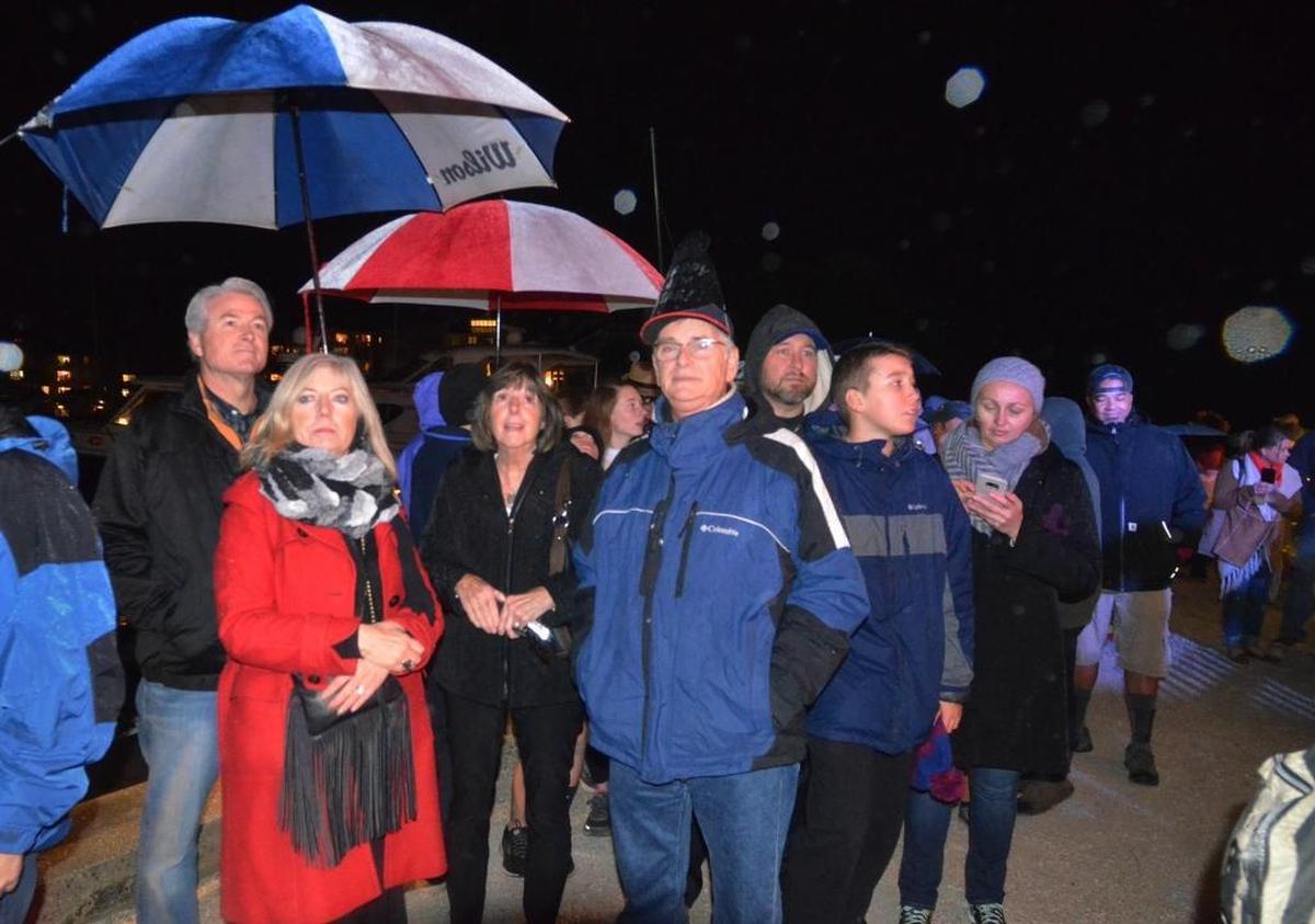 A steady drizzle didn't keep a sizeable crowd from turning out to watch the 7 p.m. New Year's Eve ball drop from from the Harbour Town Lighthouse in 2017. The 2021 event has been canceled due to the Coronavirus pandemic.