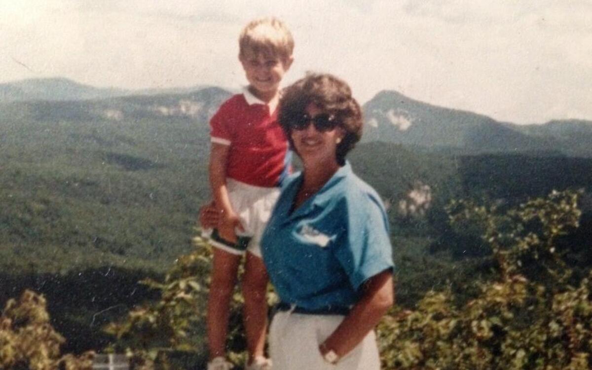 The author and his mother, Shirley Livingston, sometime in the mid-1980s, somewhere in the mountains of Western North Carolina.