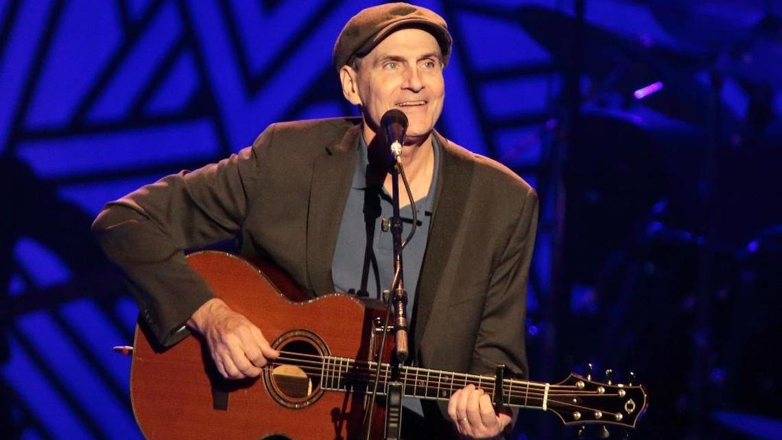 James Taylor performing.