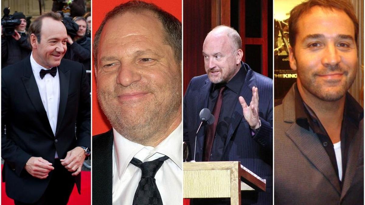 Pictured from left to right, Kevin Spacey, Harvey Weinstein, Louis C.K. and Jeremy Piven are just a few Hollywood personalities recently accused of sexual misconduct.