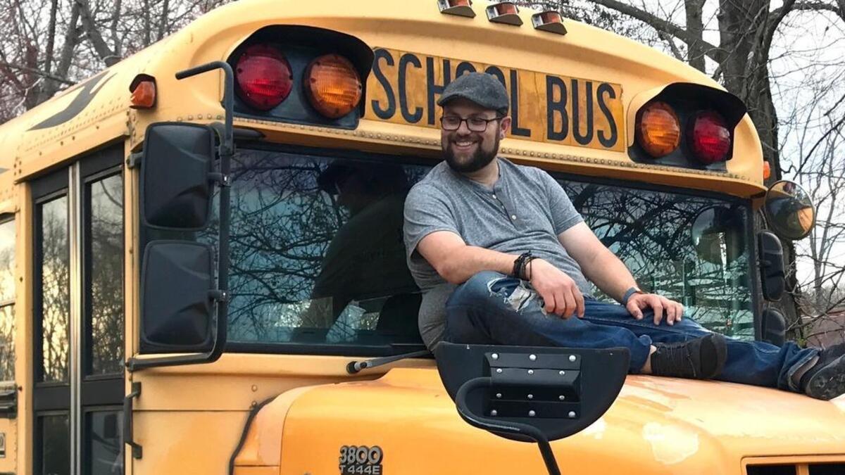 Just a man, his bus and a dream.
