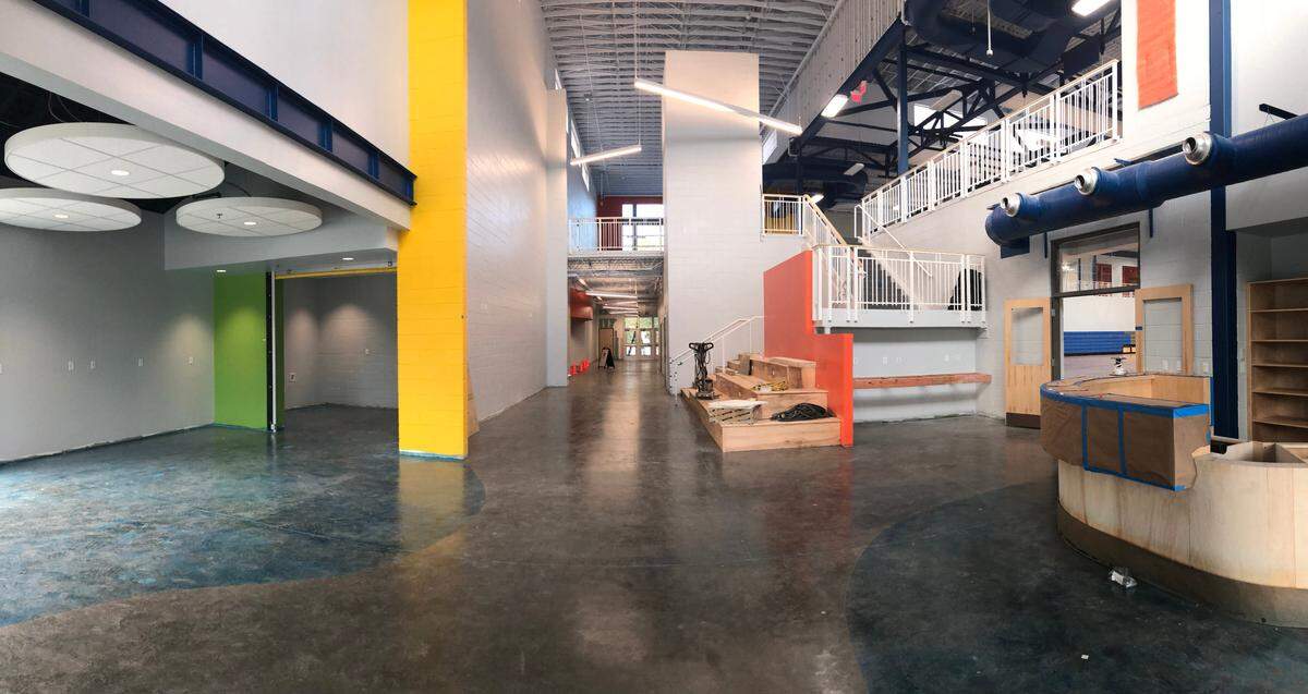 The entrance to the newly-renovated Island Recreation Center on Hilton Head.