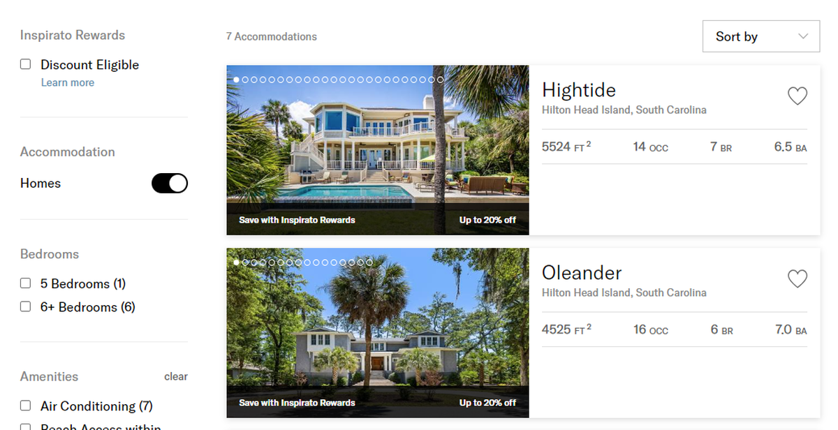 Based in Denver, Colorado, the vacation rental company Inspirato calls itself the “world’s first luxury travel subscription.” With plans ranging from $350 to $2,550 per month, members can book stays at high-end destinations around the globe, including seven properties on Hilton Head Island.