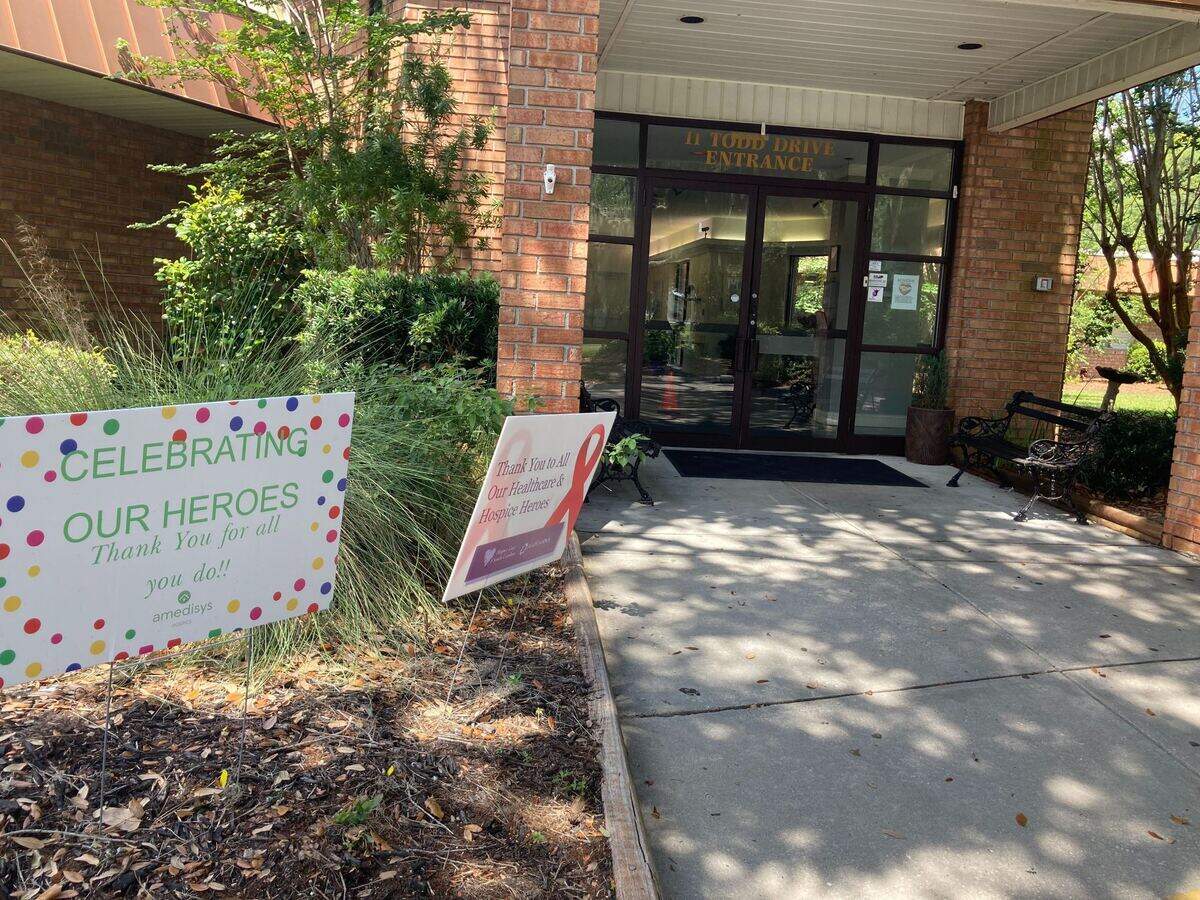The entrance to Beaufort Nursing and Rehab on Friday, July 17, 2020. The nursing home experienced a significant outbreak of COVID-19 cases in residents beginning in early June.