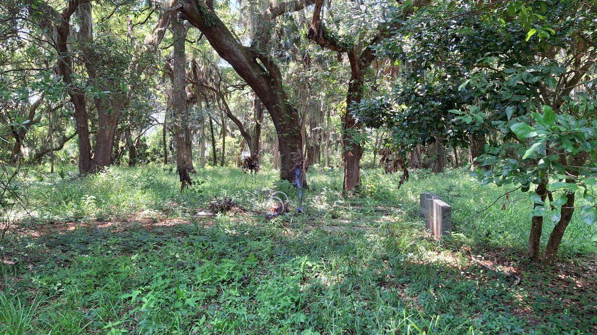The Big House Cemetery on St. Helena Island, a historic Gullah-Geechee graveyard with sunken graves and massive trees, is at the center of an escalating dispute that has long-time islanders worried about losing a access into the graveyard.