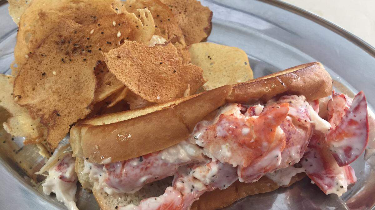 Pictured is the Uncle Mark, a lobster sandwich with chips made by Todd Rackliff at The Sugaree Cafe in Bluffton.