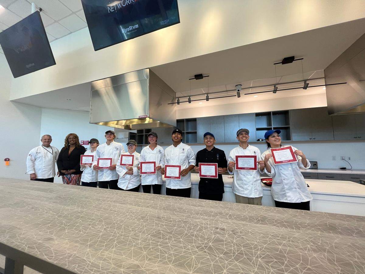 Students from Beaufort-Jasper Academy and Hilton Head High School competed Friday at the Technical College of the Lowcountry’s Culinary Institute of the South for a scholarship to attend the school.