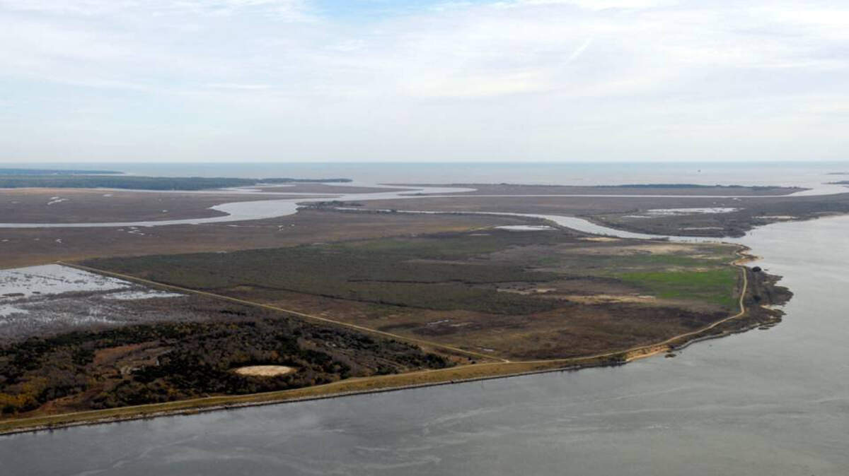 This file photo provided by the Georgia Ports Authority shows the location where the bi-state Jasper Ocean Terminal would be located along the Back River in Jasper County, S.C