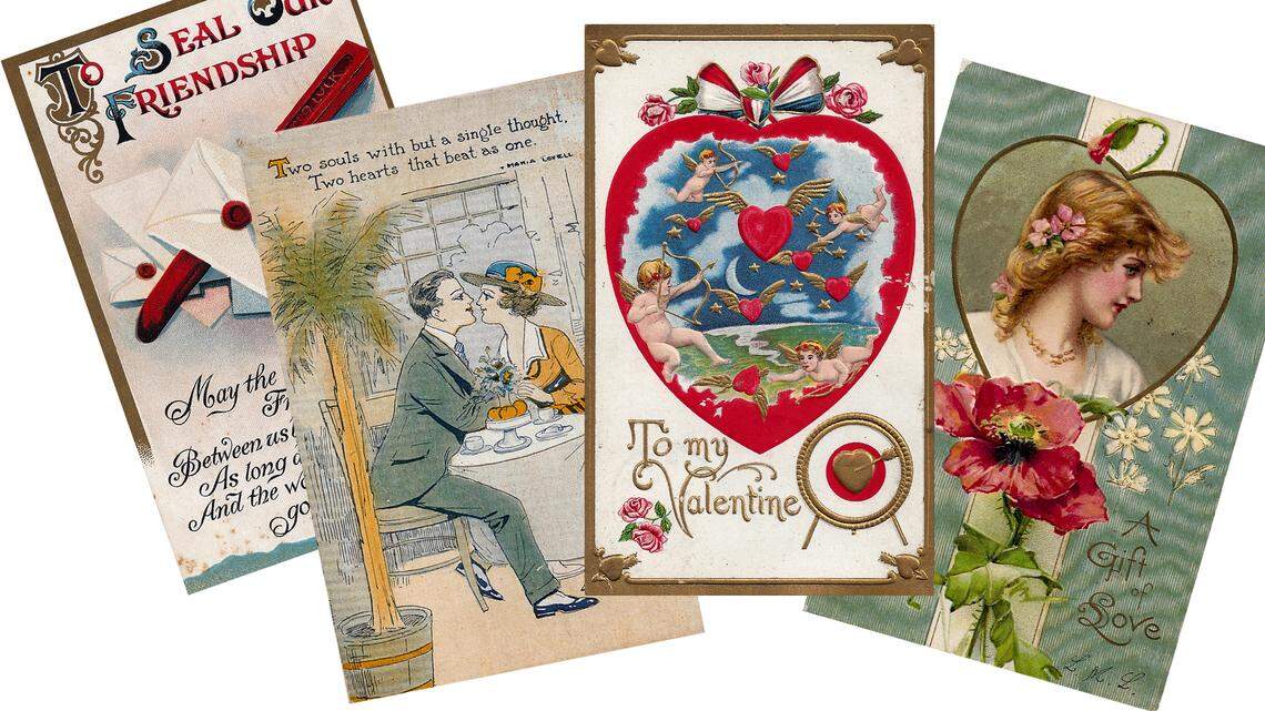 Valentine’s Day vintage postcards