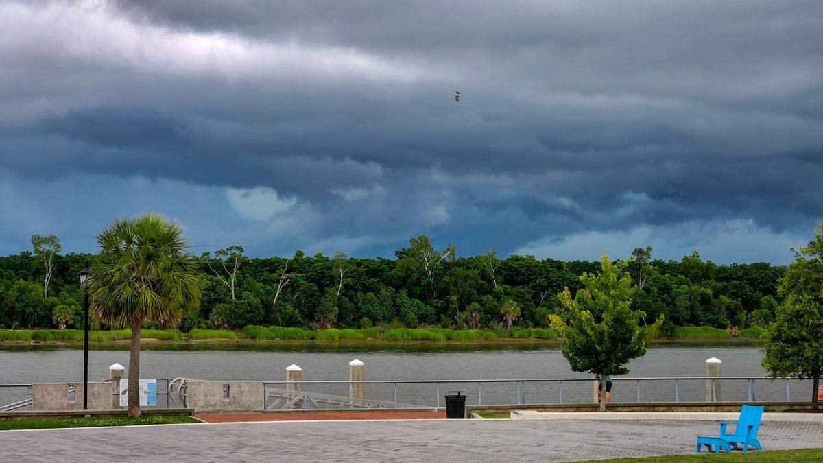Storm clouds roll in over the Lowcountry as photographed on June 15, 2025, from Eastern Wharf in Savannah, Ga.