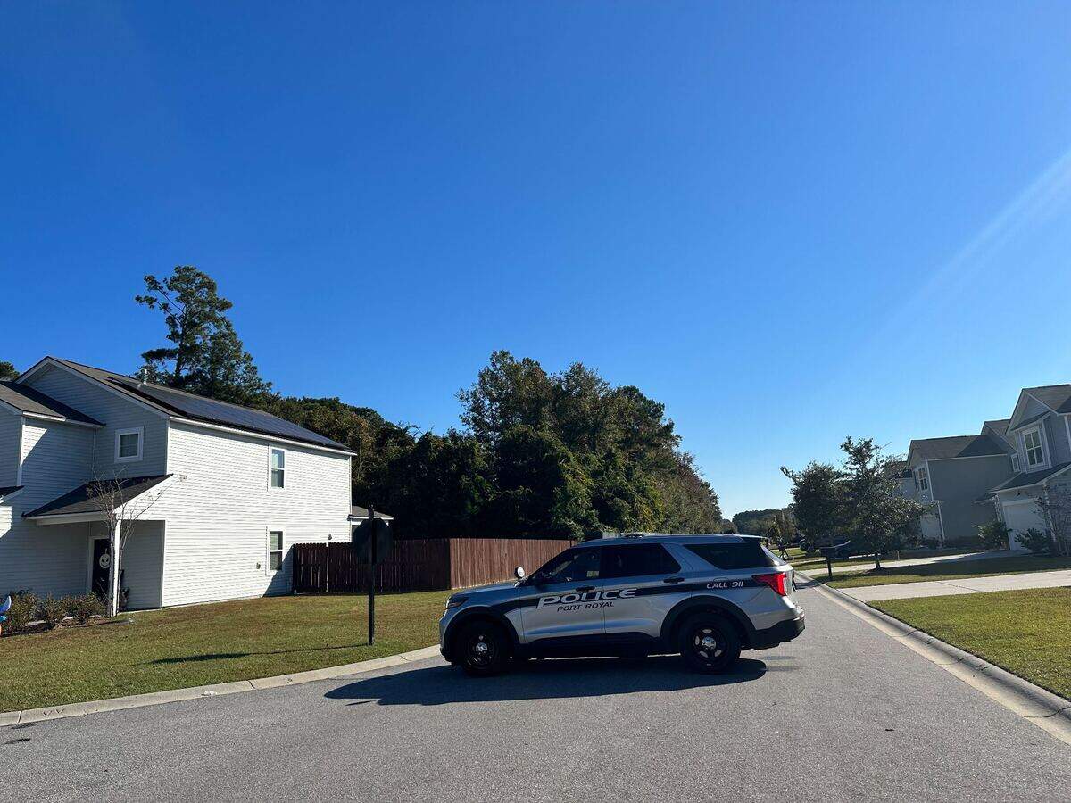 As of 11 a.m. Wednesday, Port Royal police had shut down a block of Saluda Way between Chauga Street and Coosawhatchie Way.
