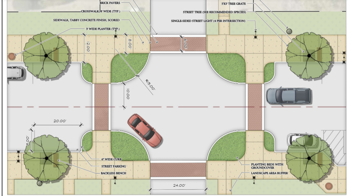It would be easier to cross Paris Avenue under a major overhaul of the street that includes wider sidewalks and shorter distances in crosswalks to reach the other side.