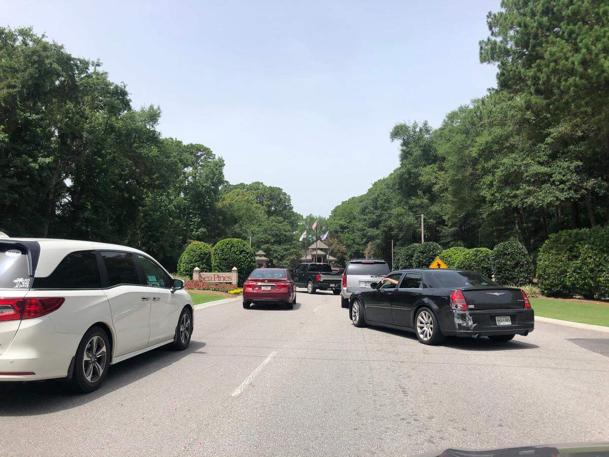 The Sea Pines gate near the Sea Pines Circle on Hilton Head Island.