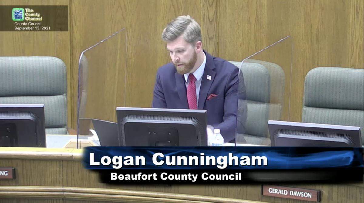 Beaufort County Council member Logan Cunningham on Sept. 13, 2021.