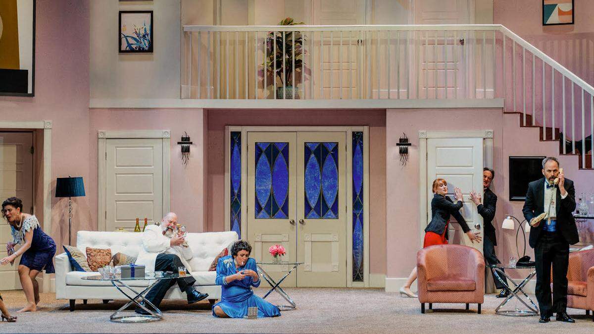 Cast of “Rumors” showing now at the Arts Center of Coastal Carolina on Hilton Head Island.