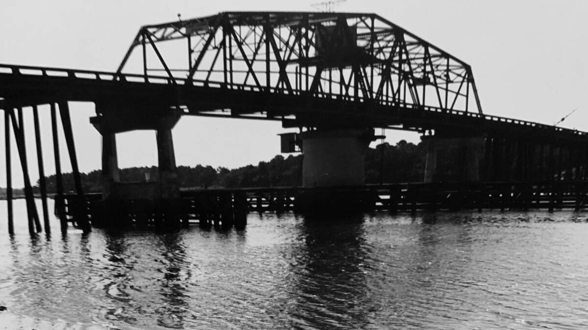 The original swing bridge onto Hilton Head.