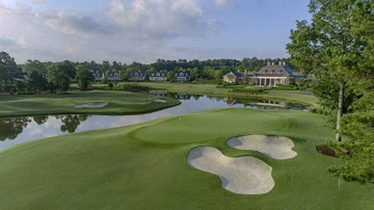 The ninth hole of the Berkeley Hall Golf Club North Course in Okatie, S.C.