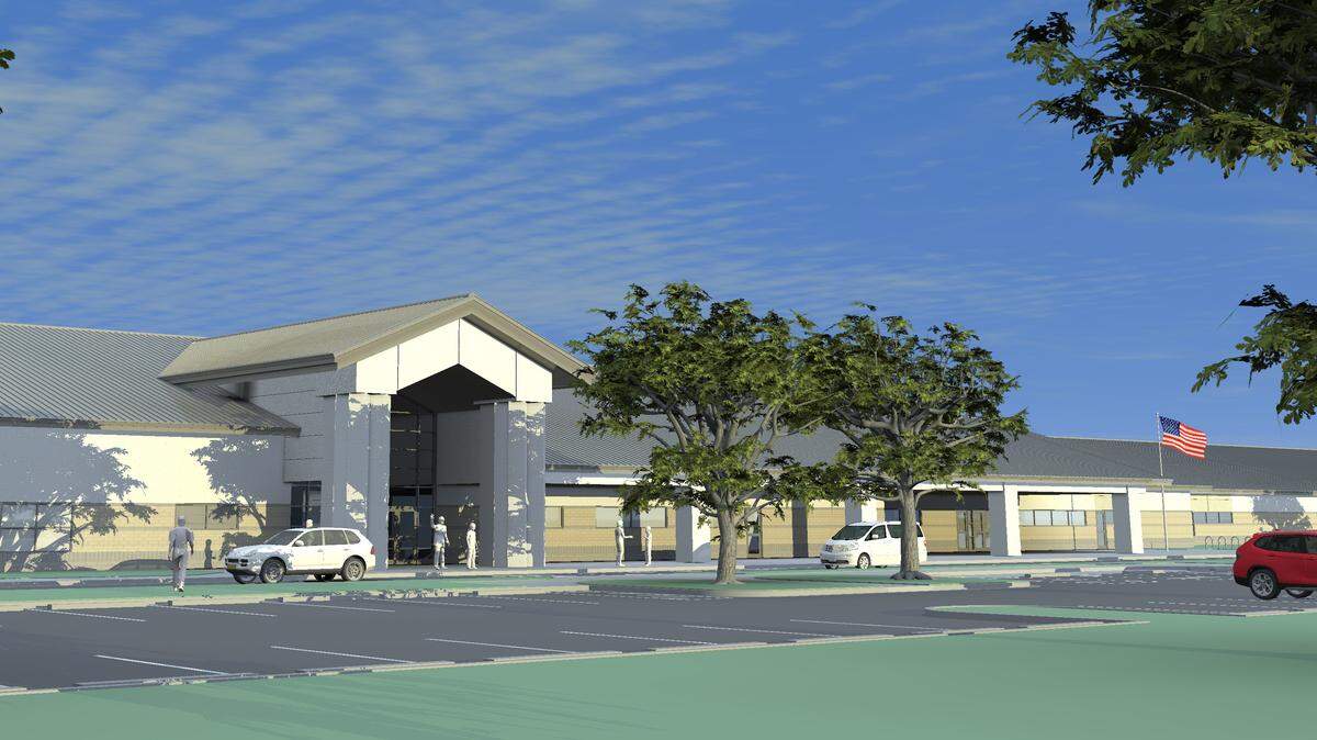 This rendering shows the $25-million River Ridge Academy to be built near the intersection of S.C. 170 and Bluffton Parkway in the New Riverside area. The school, expected to open for the 2015-16 school year, will serve students in pre-kindergarten through eighth grade.