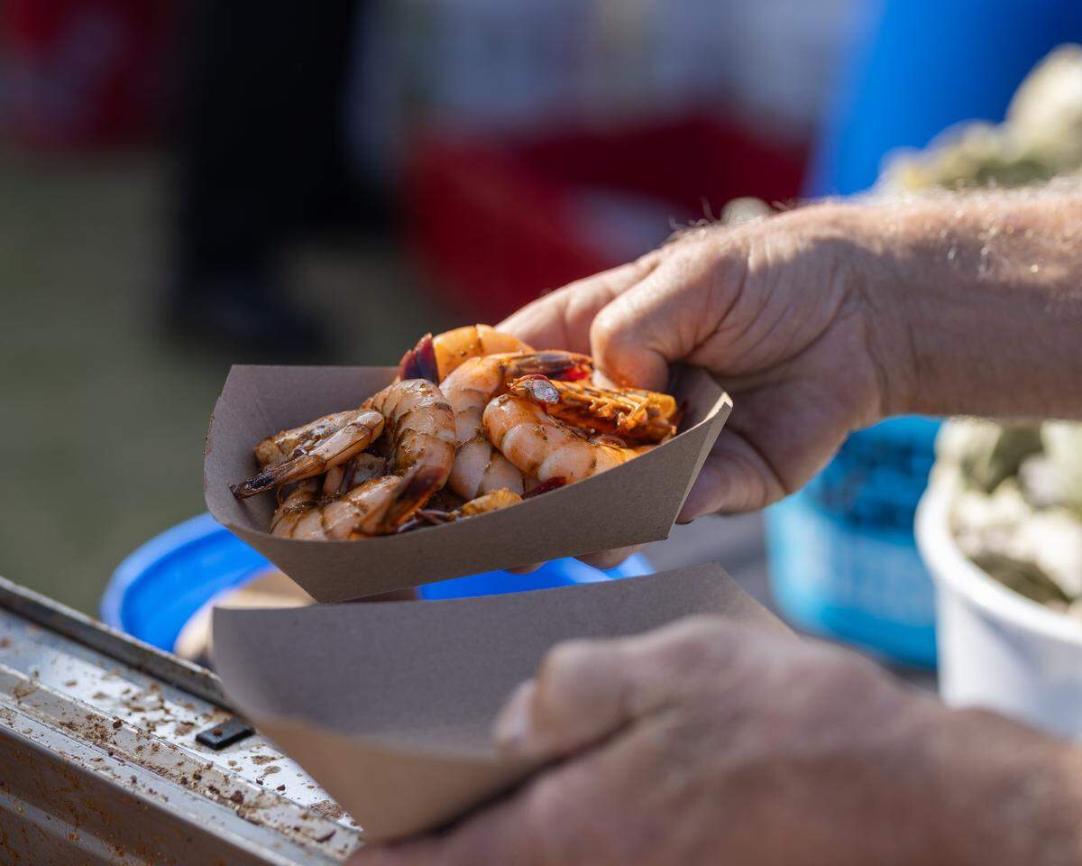 Shrimp from the 2024 Oyster Festival on Hilton Head Island.