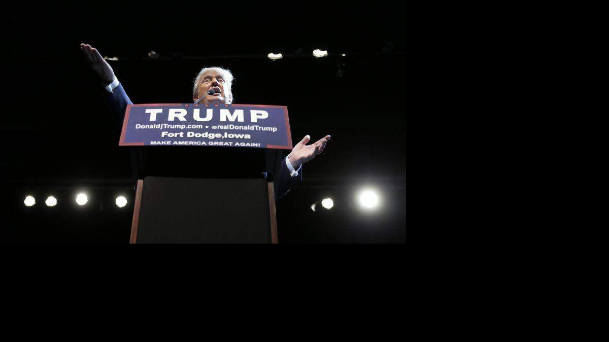 Donald Trump on the stump.
