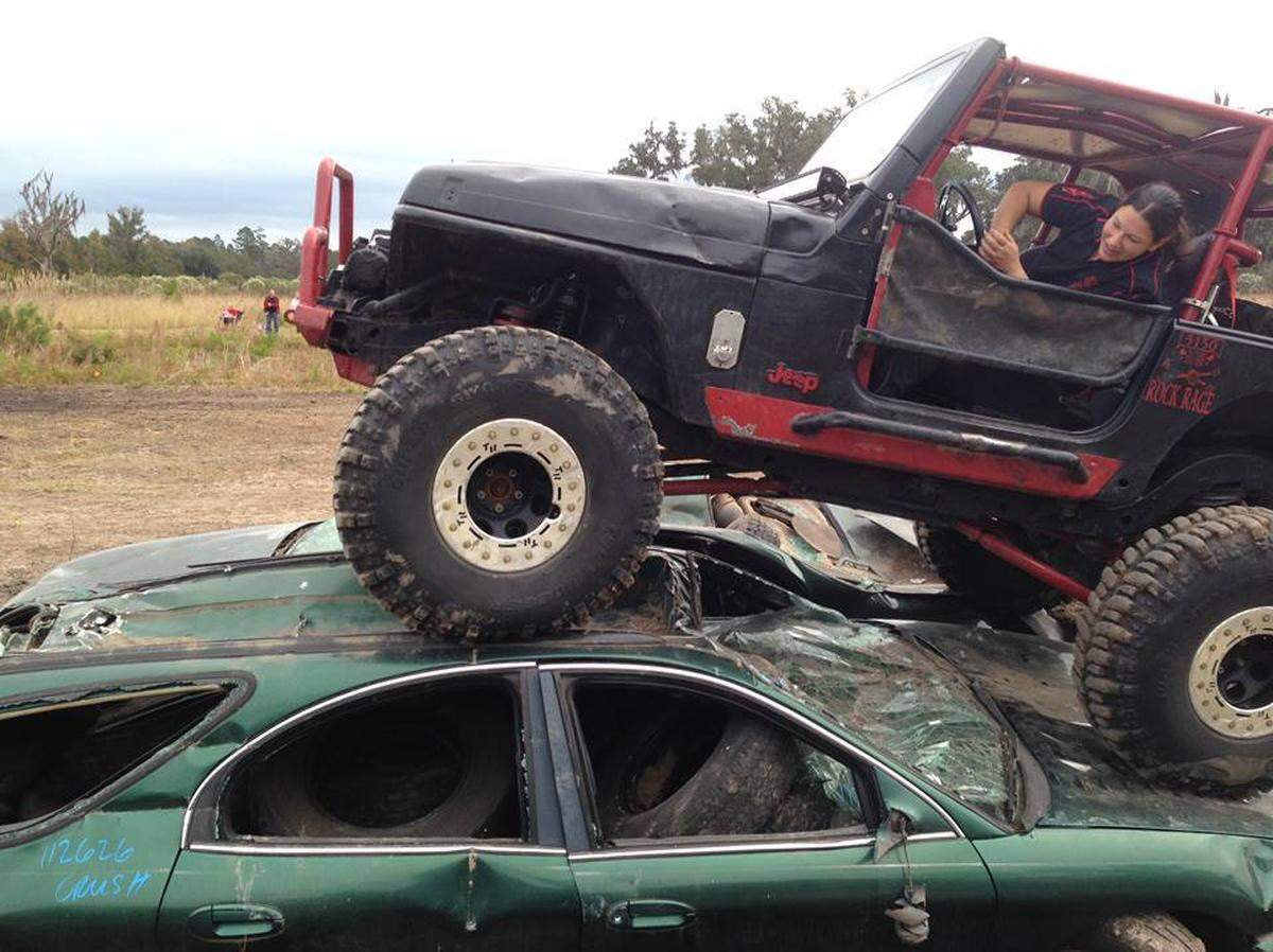 Jennifer Taylor Petersen of Beaufort has been off-roading for years. She calls her Jeep Wrangler “Rock Rage.”