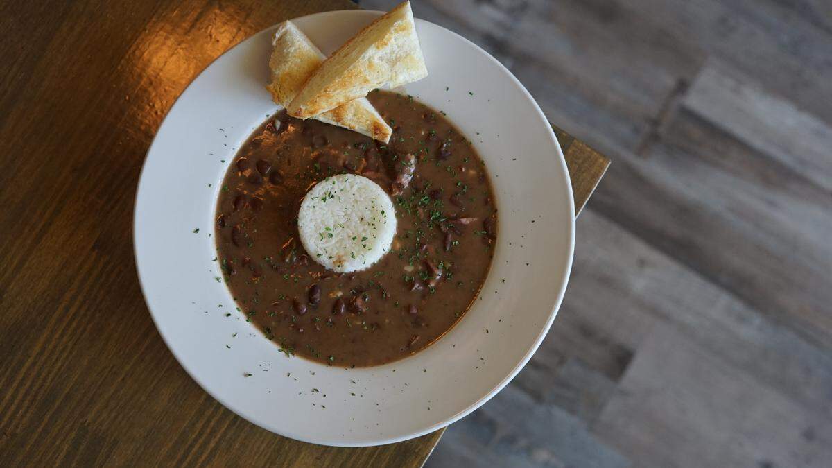 The menu at River Road Cafe in Bluffton includes red beans and rice and other Louisiana dishes.