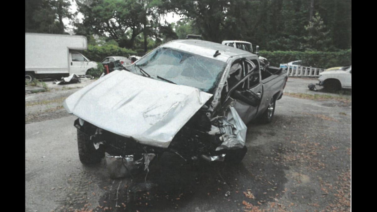 A silver pickup truck that was driven the wrong-way on the Hilton Head Island bridge crashed head-on with another car at 2:00 a.m., according to S.C. Highway Patrol. The driver was killed.