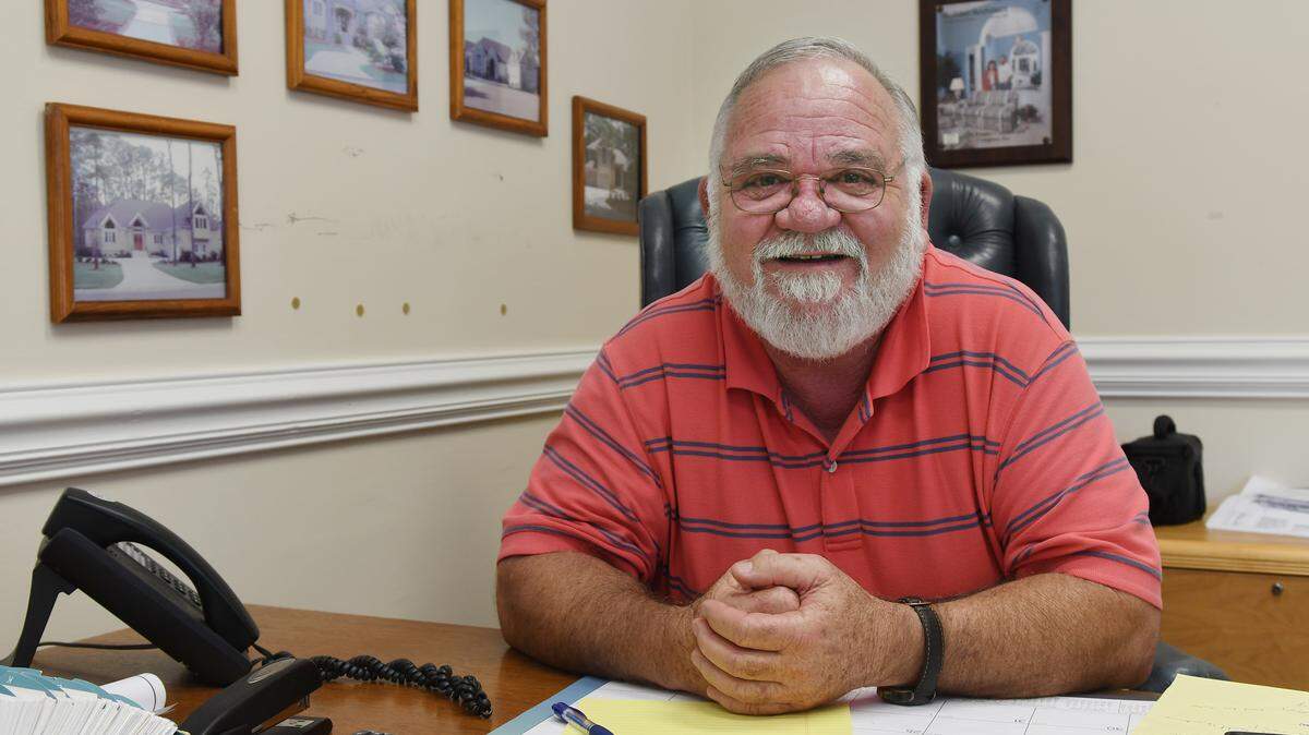 Former Hilton Head Island mayor Tom Peeples has announced he is running once again. Here, he is photographed on Tuesday in his office at Tom Peeples Builder, Inc.