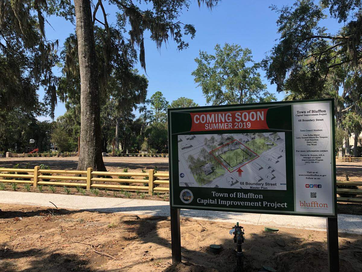 The Martin Family Park on Boundary Street in Old Town Bluffton will include 60 parking spots in addition to green space.