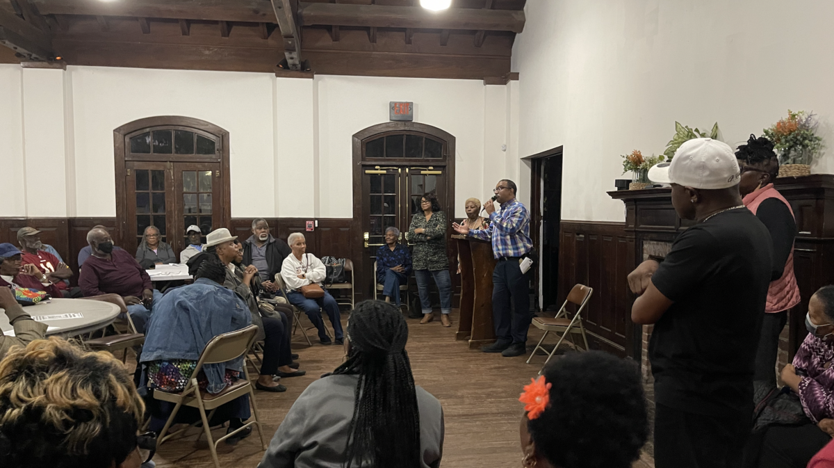 Penn Center Executive Director, Dr. Robert Adams, spoke to community members on St. Helena Island Monday night during a post-Heritage Days celebration discussion.