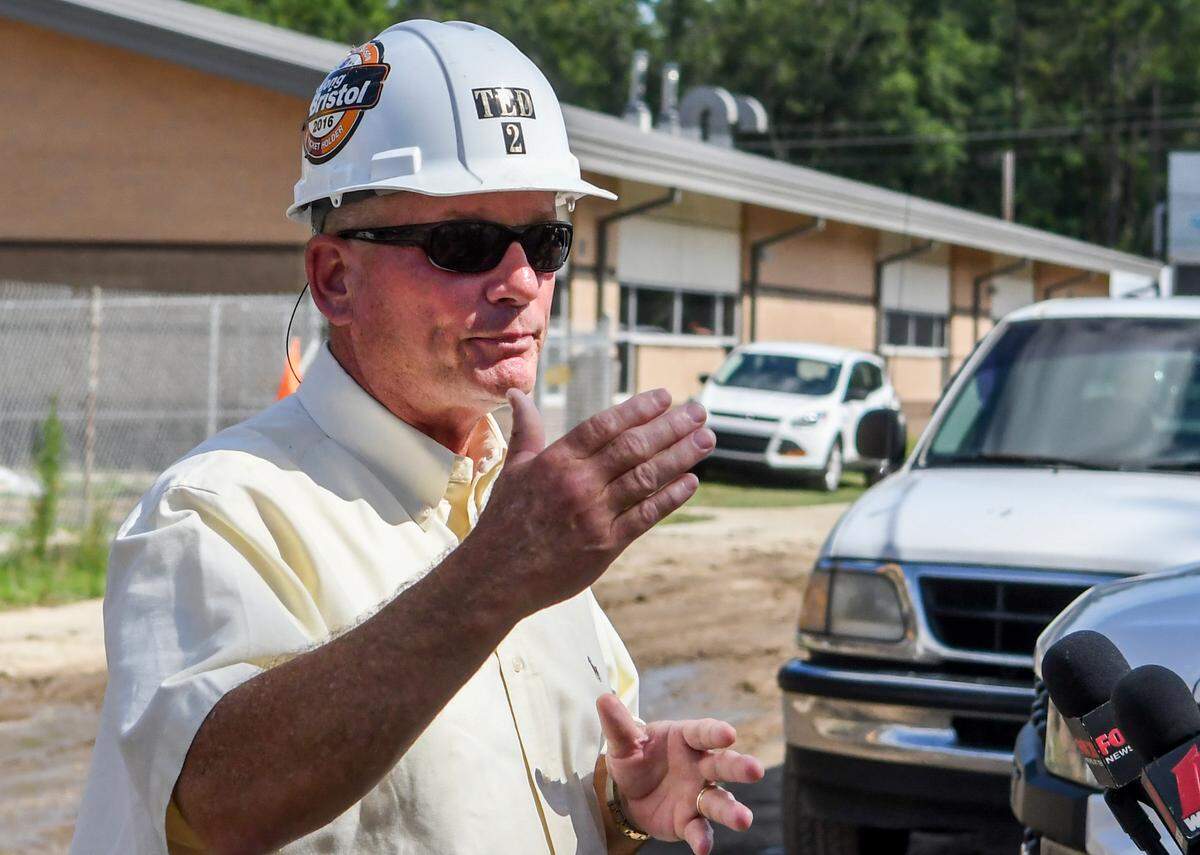 Ted Barber, chairman of the Beaufort County School District’s Citizen-Led Oversight Committee, speaks to the media at the expansion of River Ridge Academy on Wednesday, June 10, 2020 in Bluffton.