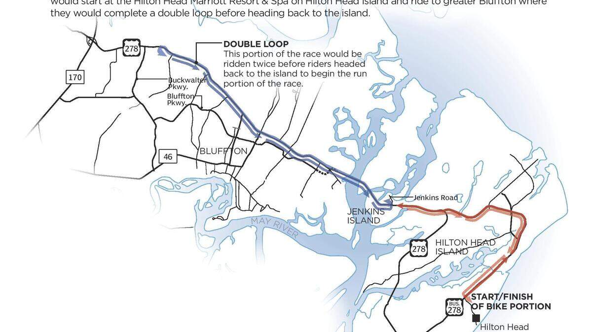 Proposed Ironman biking route