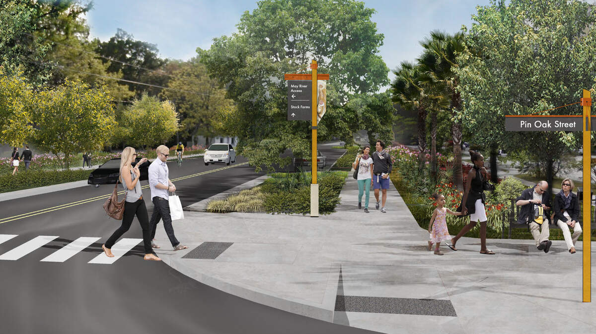 Rendering of the final phase of the May River Streetscape project at May River Road and Pin Oak Street.