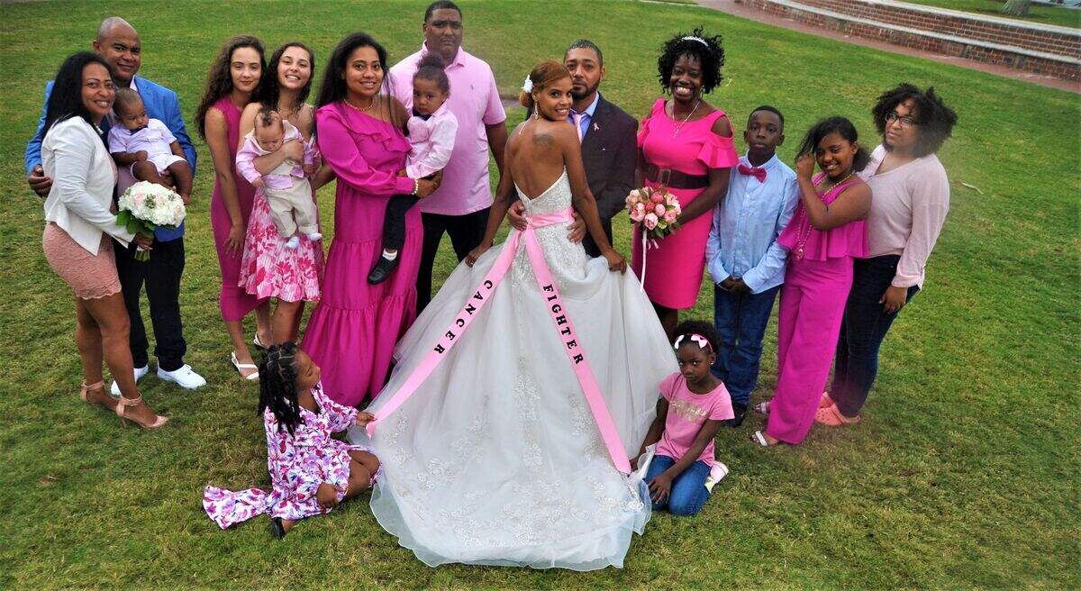 Ray Hall and Zully O’Conner Suarez-Hall celebrate their wedding with a photo shoot days before Zully undergoes surgery for breast cancer.