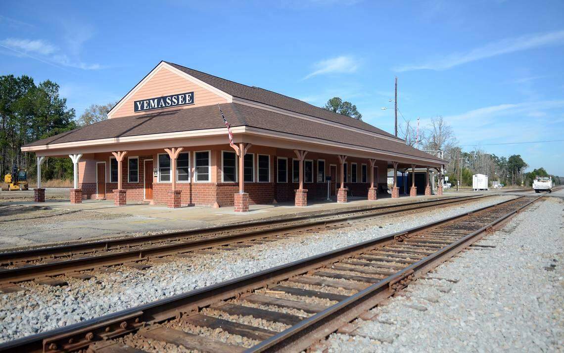 The refurbished Amtrak train station in Yemassee is photographed on January 4, 2013.