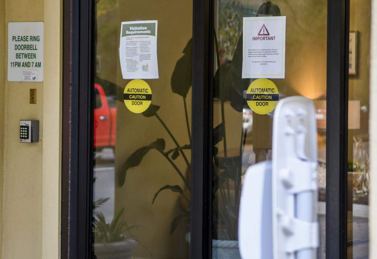 A sign on the door of Life Care Center of Hilton Head, an inpatient and outpatient rehabilitation center, and flanked with hand sanitizer stations instructs visitors will be screened before being able to visit a resident. The 24-hour skilled nursing facility is limiting visitors to those who have a relative that is dying or the visitation is “essential for a resident’s emotional well-being and care.” Hospitals and clinics around Beaufort County are attempting to keep their staff and other patrons free from the COVID-19 pandemic.