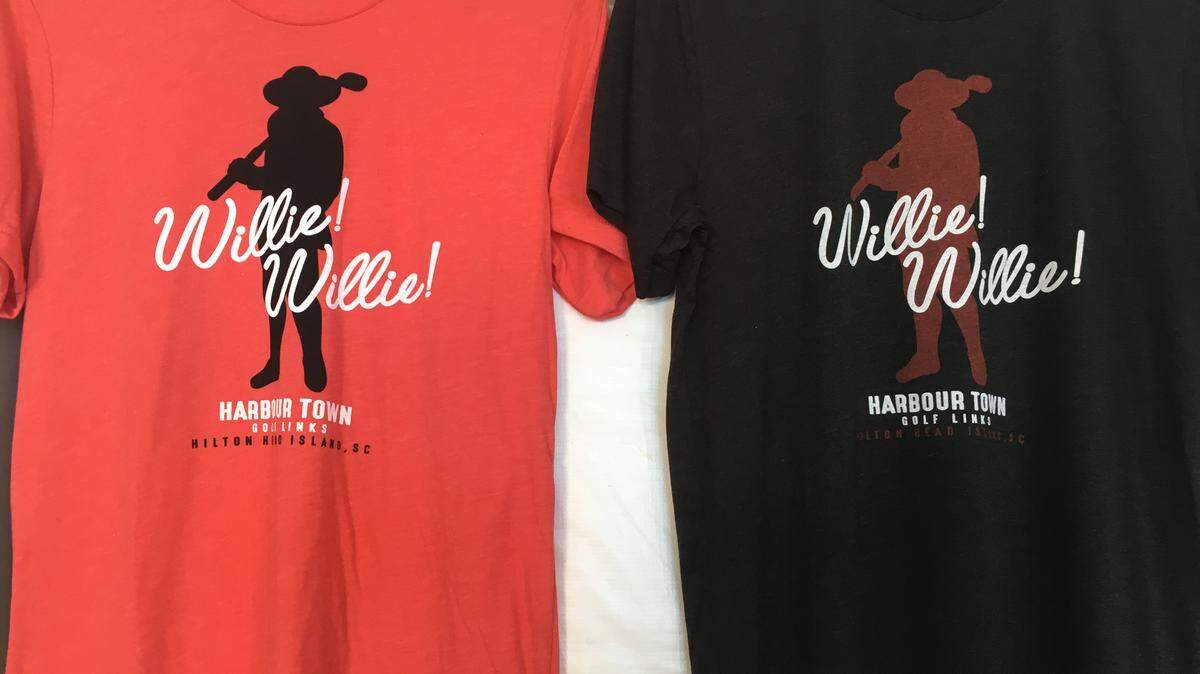 Playing off of the new Bud Light battle cry "Dilly Dilly!," RBC Heritage Presented by Boeing is selling "Willy Willy!" shirts at the 2018 PGA tour stop on Hilton Head Island, South Carolina.