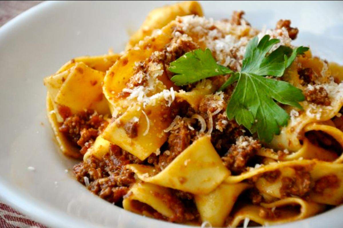 Pappardelle alla Bolognese from Gusto Ristorante, which is expected to reopen in Hilton Head’s Sea Turtle Marketplace in April.