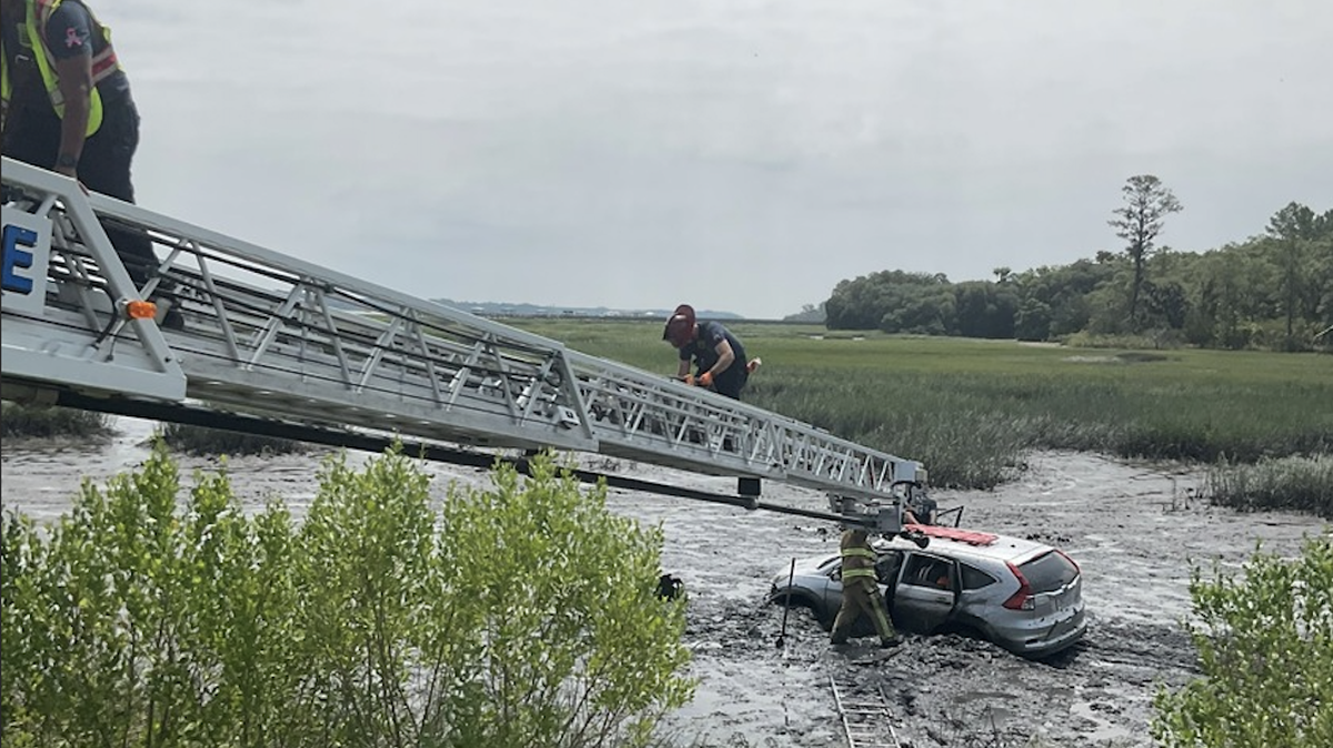 Burton firefighters were about to call a marine rescue crew before realizing their truck’s ladder was just the right length to carry out the Tuesday morning rescue, Capt. Dan Byrne told The Island Packet and Beaufort Gazette.