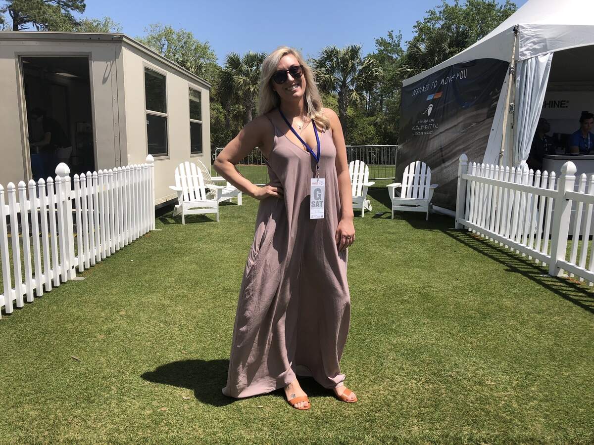 Taylar Buck bought this long and flowy maxi dress from a boutique in St. Augustine, Fla.